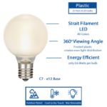 Frosted White - G40 - Plastic Filament LED Replacement Bulbs - 25 Pack