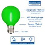 Green - G40 - Plastic Filament LED Replacement Bulbs - 25 Pack