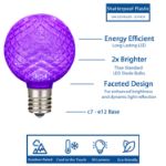Modern Multi Color Diamond Faceted LED G40 Globe Bulbs - 25pk