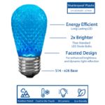 Modern Multi Color Diamond Faceted S14 LED Medium Base - 25pk