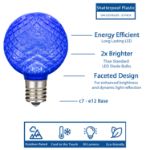 Multi Color Diamond Faceted LED G40 Globe Bulbs - 25pk