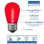 Multi S14 LED Plastic Filament Medium Base e26 Bulbs  - 25pk