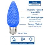 NL Select Blue C9 LED Replacement Bulbs 25 Pack