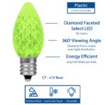 NL Select Lime Green C7 LED Replacement Bulbs 25 Pack