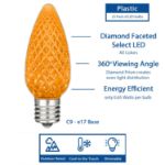NL Select Orange C9 LED Replacement Bulbs 25 Pack