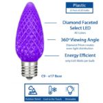 NL Select Purple C9 LED Replacement Bulbs 25 Pack