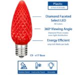 NL Select Red/Pure White C9 LED Replacement Bulbs 25 Pack