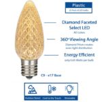 NL Select Sun Warm White C9 LED Replacement Bulbs 25 Pack