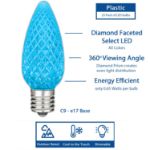 NL Select Teal C9 LED Replacement Bulbs 25 Pack