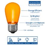 Orange S14 LED Plastic Filament Medium Base e26 Bulbs  - 25pk