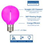 Pink - G40 - Plastic Filament LED Replacement Bulbs - 25 Pack