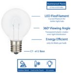 Pure White G40 U-Shaped LED Plastic Flex Filament Replacement Bulbs 25 Pack