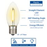 Red C9 LED Plastic Filament Replacement Bulbs 25 Pack 