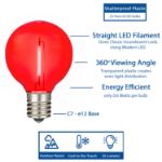 Red - G40 - Plastic Filament LED Replacement Bulbs - 25 Pack