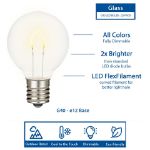 Warm White G40 U-Shaped LED Glass Flex Filament Replacement Bulbs 25 Pack