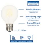 Warm White G40 U-Shaped LED Plastic Flex Filament Replacement Bulbs 25 Pack