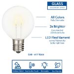 Warm White G50 U-Shaped LED Glass Flex Filament Replacement Bulbs 25 Pack