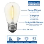 Warm White S14 LED Plastic Filament Medium Base e26 Bulbs  - 25pk