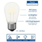 Warm White S14 U-Shaped LED Plastic Flex Filament Replacement Bulbs 25 Pack