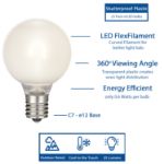 Warm White Satin G40 U-Shaped LED Plastic Flex Filament Replacement Bulbs 25 Pack