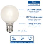 Warm White Satin Glass G40 U-Shaped LED Glass Flex Filament Replacement Bulbs 25 Pack