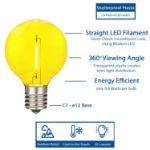 Yellow - G40 - Plastic Filament LED Replacement Bulbs - 25 Pack