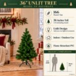 Specification chart for the 36-inch unlit Colorado Pine Christmas tree