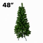 48-inch unlit Colorado Pine Christmas tree on its folding metal stand with height label
