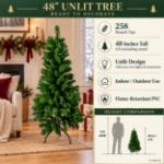 Specification chart for the 48-inch unlit Colorado Pine Christmas tree