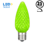 NL Select Lime Green C9 LED Replacement Bulbs 25 Pack