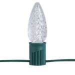Faceted C9 bulb installed in a PeakPro socket, front view