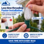 Infographic comparing easy-thread PeakPro socket with a standard socket