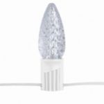 Faceted C9 bulb installed in a PeakPro socket, front view