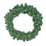 48" Lighted Colorado Pine Wreath - 2 Pack