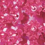 Close view of the pink bulbs set into the reflector facets