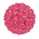 Lit pink RetroGlo starlight sphere at an angle