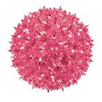 Unlit pink RetroGlo starlight sphere showing the reflector facets
