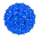 Lit blue RetroGlo starlight sphere at an angle