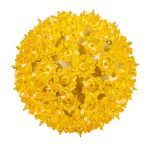 Unlit gold RetroGlo starlight sphere showing the reflector facets