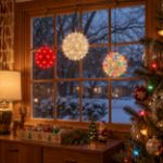 RetroGlo starlight spheres hung indoors