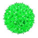 Unlit green RetroGlo starlight sphere showing the reflector facets