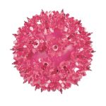 Unlit pink RetroGlo starlight sphere showing the reflector facets