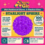 RetroGlo 100 light 7.5 inch purple starlight sphere feature graphic