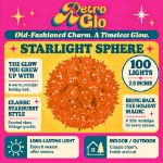 RetroGlo 100 light 7.5 inch orange starlight sphere feature graphic