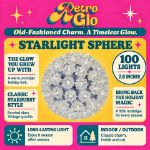RetroGlo 100 light 7.5 inch silver starlight sphere feature graphic