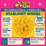 RetroGlo 100 light 7.5 inch gold starlight sphere feature graphic