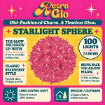 RetroGlo 100 light 7.5 inch pink starlight sphere feature graphic