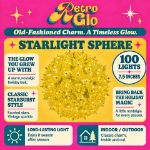 RetroGlo 100 light 7.5 inch yellow starlight sphere feature graphic