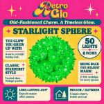 RetroGlo 50 light 6 inch green starlight sphere feature graphic
