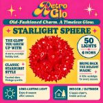RetroGlo 50 light 6 inch red starlight sphere feature graphic